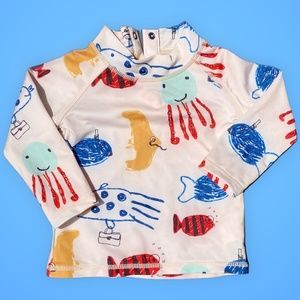 Nadadelazos Rash Guard / Colorful Swim Top Baby 6-12 M